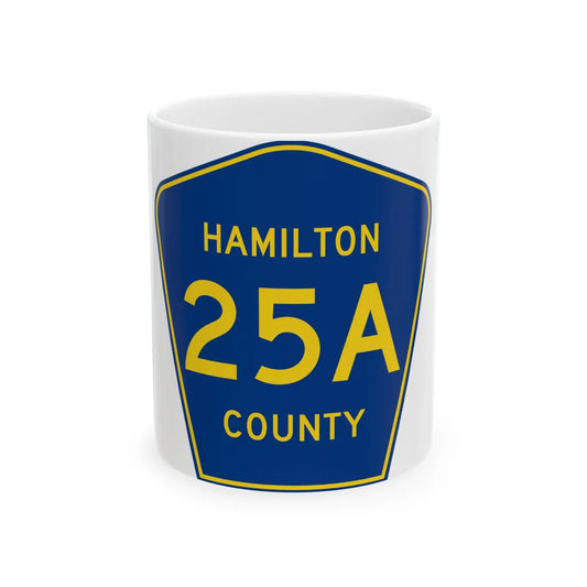 Hamilton County Road 25A FL (Florida) (Road Sign) White Coffee Mug 11oz - Go Mug Yourself