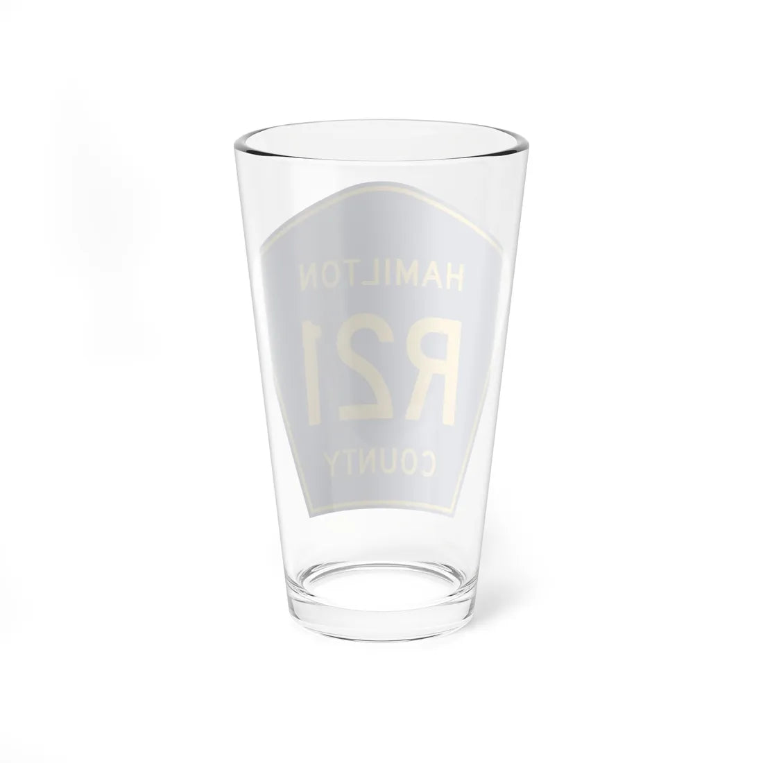 Hamilton County Route R21 IA (Iowa) (Road Sign) Pint Glass 16oz - Go Mug Yourself