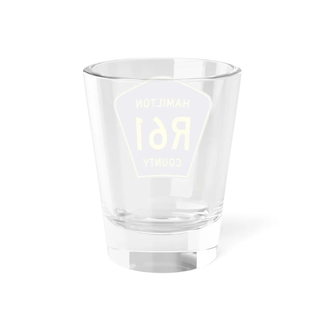 Hamilton County Route R61 IA (Iowa) (Road Sign) Shot Glass 1.5oz - Go Mug Yourself