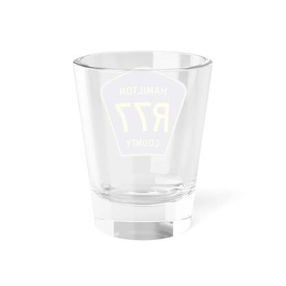 Hamilton County Route R77 IA (Iowa) (Road Sign) Shot Glass 1.5oz - Go Mug Yourself