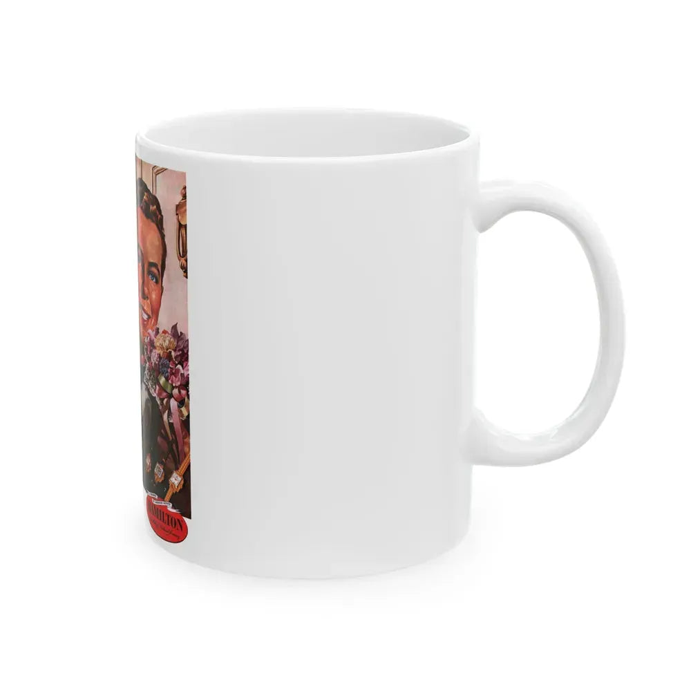 Hamilton Watch ad, Collier's, November 5, 1949 - White Coffee Mug - Go Mug Yourself