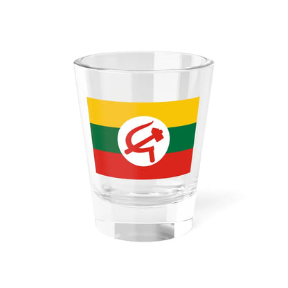 Hammer and Sickle flag of Burma (Myanmar) Shot Glass 1.5oz 1.5oz - Go Mug Yourself