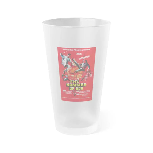 HAMMER OF GOD 1970 Movie Poster - Frosted Pint Glass 16oz 16oz Frosted - Go Mug Yourself