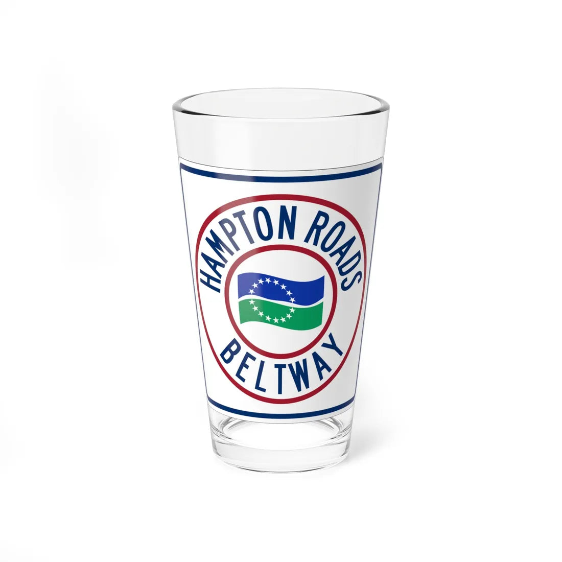 Hampton Roads Beltway (Virginia) (Road Sign) Pint Glass 16oz 16oz - Go Mug Yourself