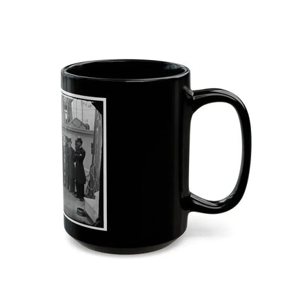 Hampton Roads, Va.  Rear Admiral David D. Porter And Staff Aboard His Flagship, U.S.S. Malvern (U.S. Civil War) Black Coffee Mug - Go Mug Yourself