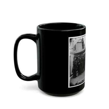 Hampton Roads, Va.  Rear Admiral David D. Porter And Staff Aboard His Flagship, U.S.S. Malvern (U.S. Civil War) Black Coffee Mug - Go Mug Yourself