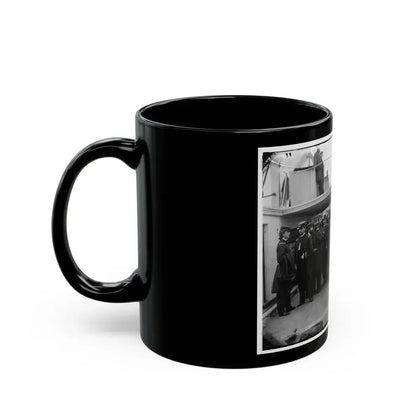 Hampton Roads, Va.  Rear Admiral David D. Porter And Staff Aboard His Flagship, U.S.S. Malvern (U.S. Civil War) Black Coffee Mug - Go Mug Yourself