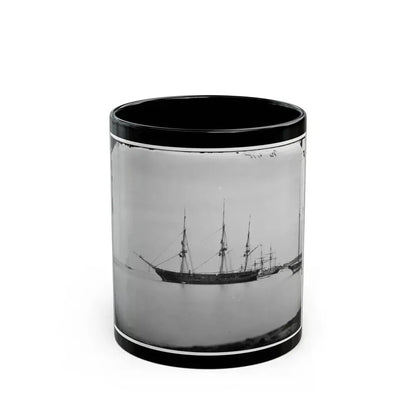 Hampton Roads, Va.  School Ship U.S.S. Sabine (U.S. Civil War) Black Coffee Mug 11oz - Go Mug Yourself