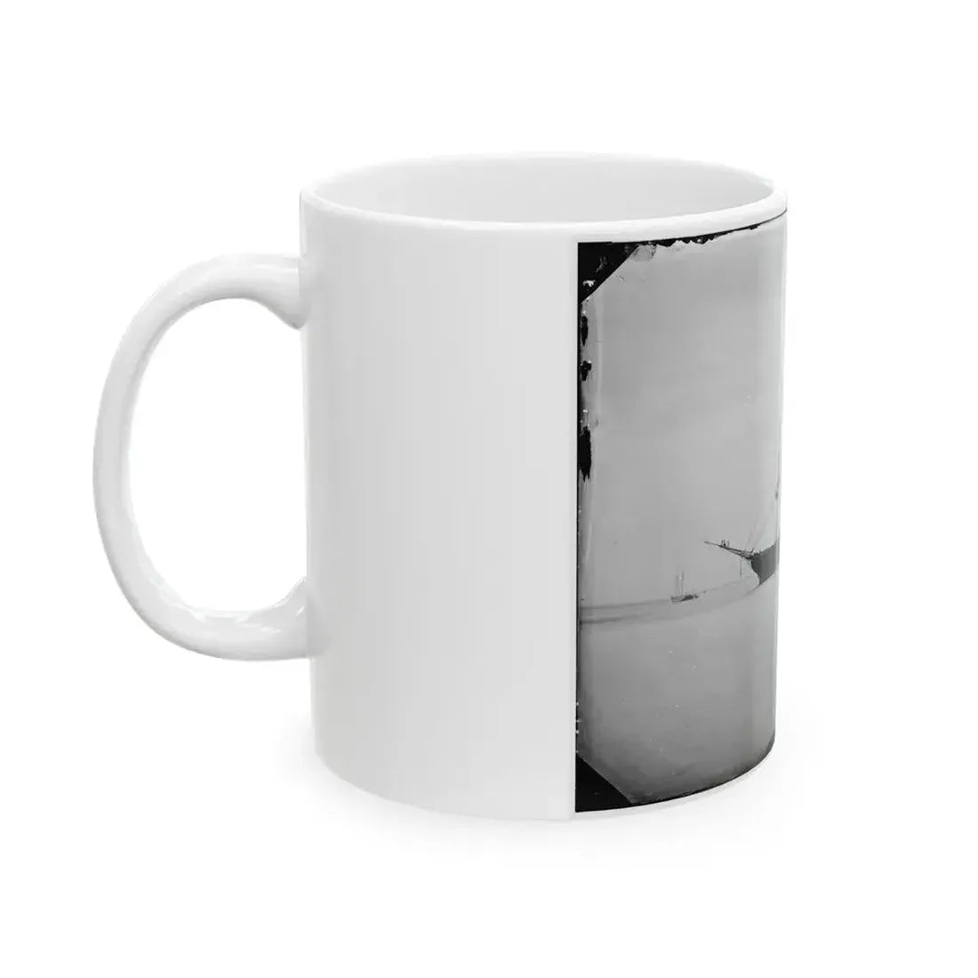 Hampton Roads, Va.  School Ship U.S.S. Sabine (U.S. Civil War) White Coffee Mug - Go Mug Yourself