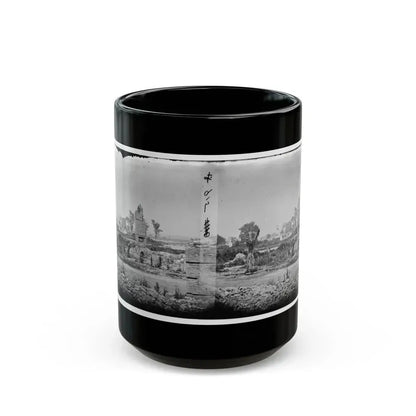 Hampton, Va. Brick Chimneys, Etc., Of Burned Houses (U.S. Civil War) Black Coffee Mug 15oz - Go Mug Yourself