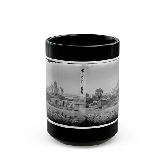 Hampton, Va. Brick Chimneys, Etc., Of Burned Houses (U.S. Civil War) Black Coffee Mug 15oz - Go Mug Yourself