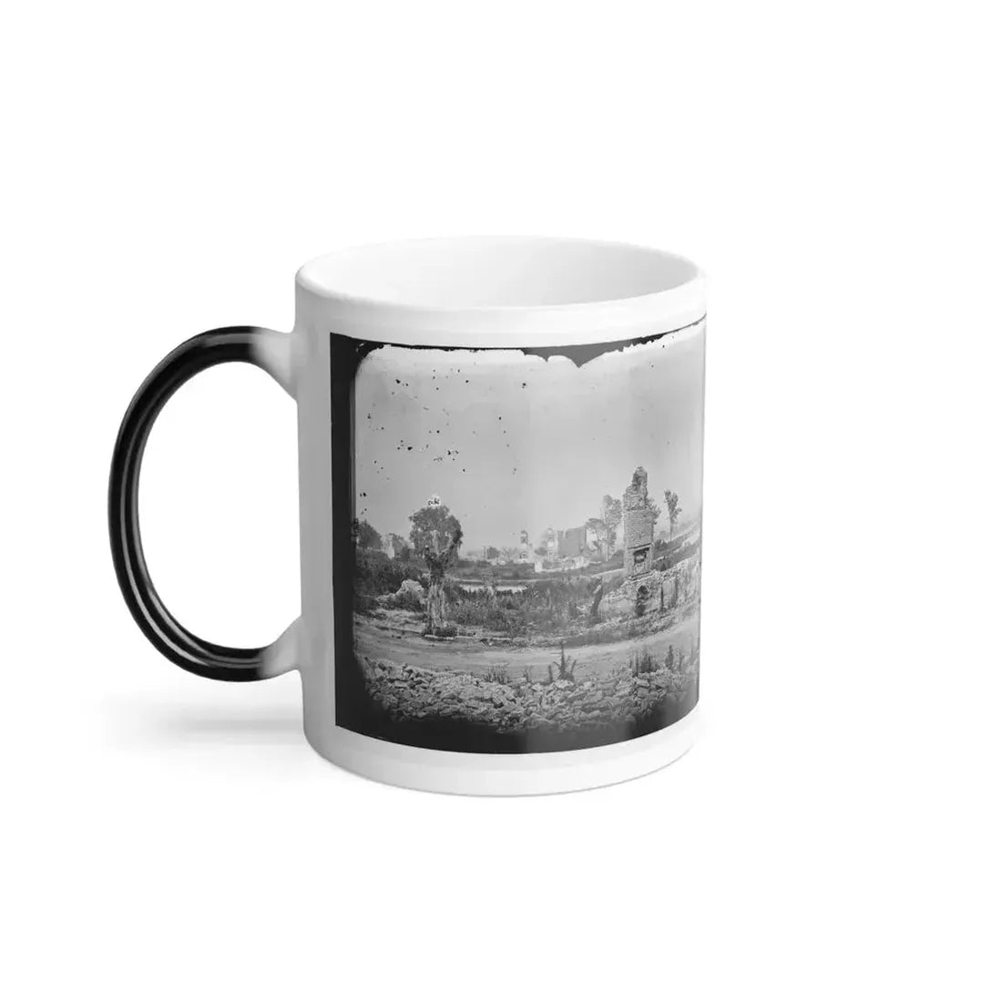 Hampton, Va. Brick Chimneys, Etc., Of Burned Houses (U.S. Civil War) Color Changing Coffee Mug 11oz - Go Mug Yourself