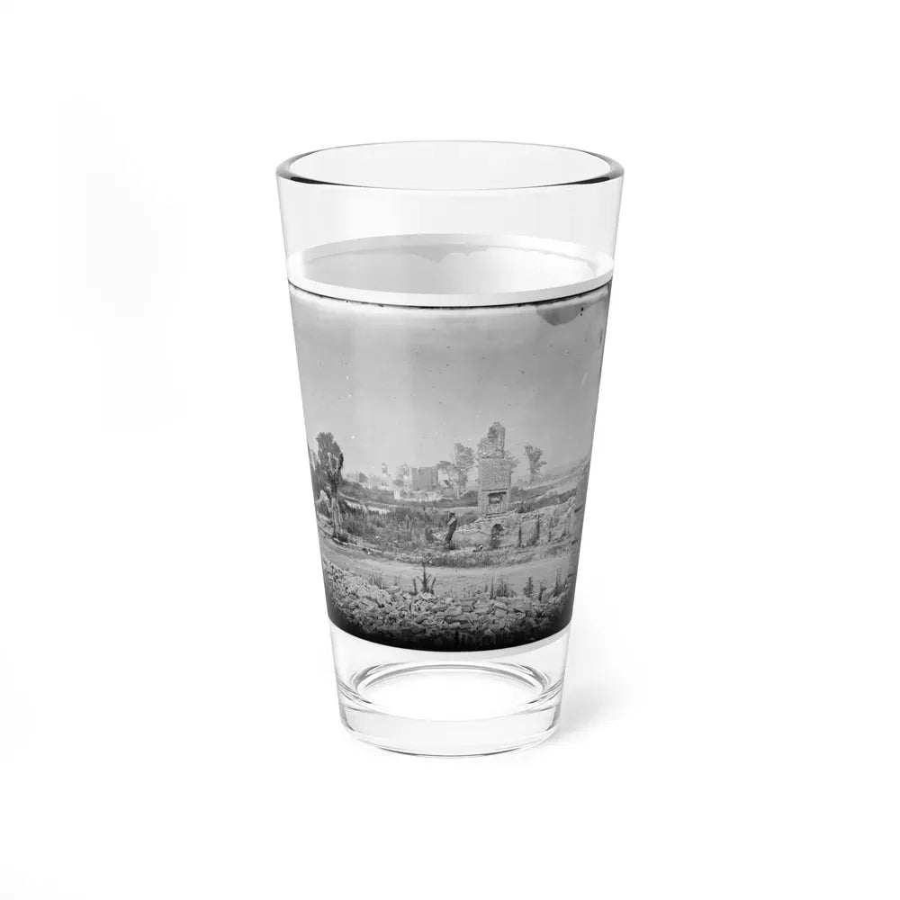 Hampton, Va. Brick Chimneys, Etc., Of Burned Houses (U.S. Civil War) Pint Glass 16oz - Go Mug Yourself