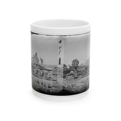Hampton, Va. Brick Chimneys, Etc., Of Burned Houses (U.S. Civil War) White Coffee Mug 11oz - Go Mug Yourself