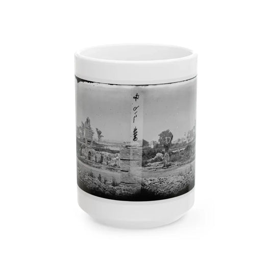 Hampton, Va. Brick Chimneys, Etc., Of Burned Houses (U.S. Civil War) White Coffee Mug 15oz - Go Mug Yourself