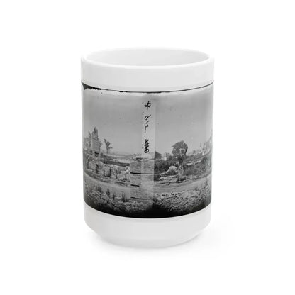 Hampton, Va. Brick Chimneys, Etc., Of Burned Houses (U.S. Civil War) White Coffee Mug 15oz - Go Mug Yourself