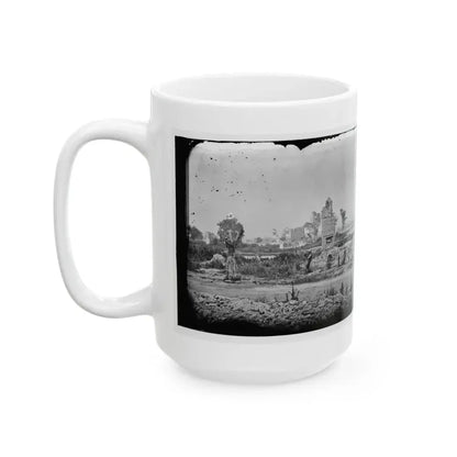 Hampton, Va. Brick Chimneys, Etc., Of Burned Houses (U.S. Civil War) White Coffee Mug - Go Mug Yourself