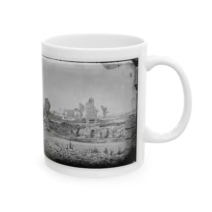 Hampton, Va. Brick Chimneys, Etc., Of Burned Houses (U.S. Civil War) White Coffee Mug - Go Mug Yourself