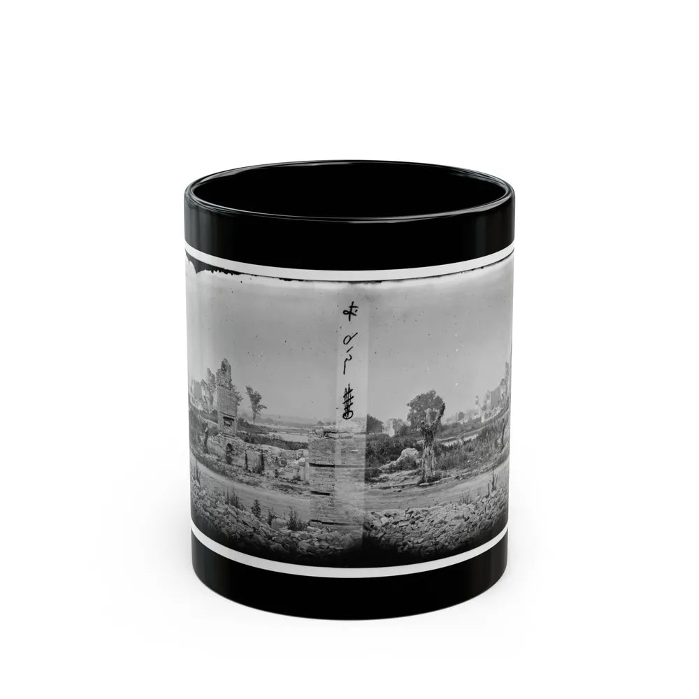 Hampton, Va. Brick Chimneys, Etc., Of Burned Houses (U.S. Civil War) Black Coffee Mug-11oz-Go Mug Yourself