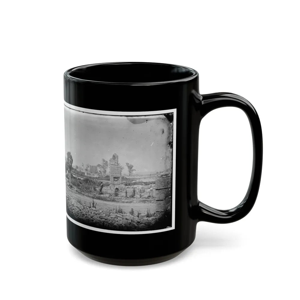 Hampton, Va. Brick Chimneys, Etc., Of Burned Houses (U.S. Civil War) Black Coffee Mug-Go Mug Yourself