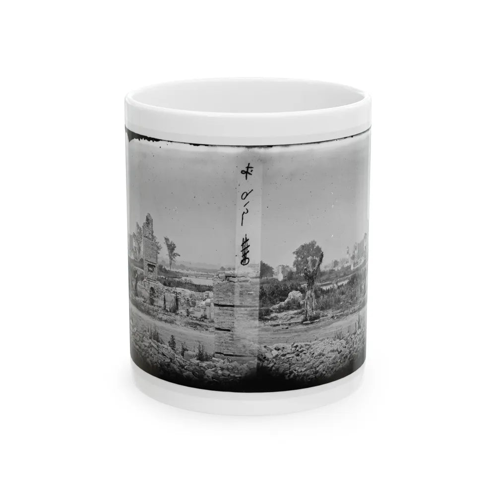 Hampton, Va. Brick Chimneys, Etc., Of Burned Houses (U.S. Civil War) White Coffee Mug-11oz-Go Mug Yourself