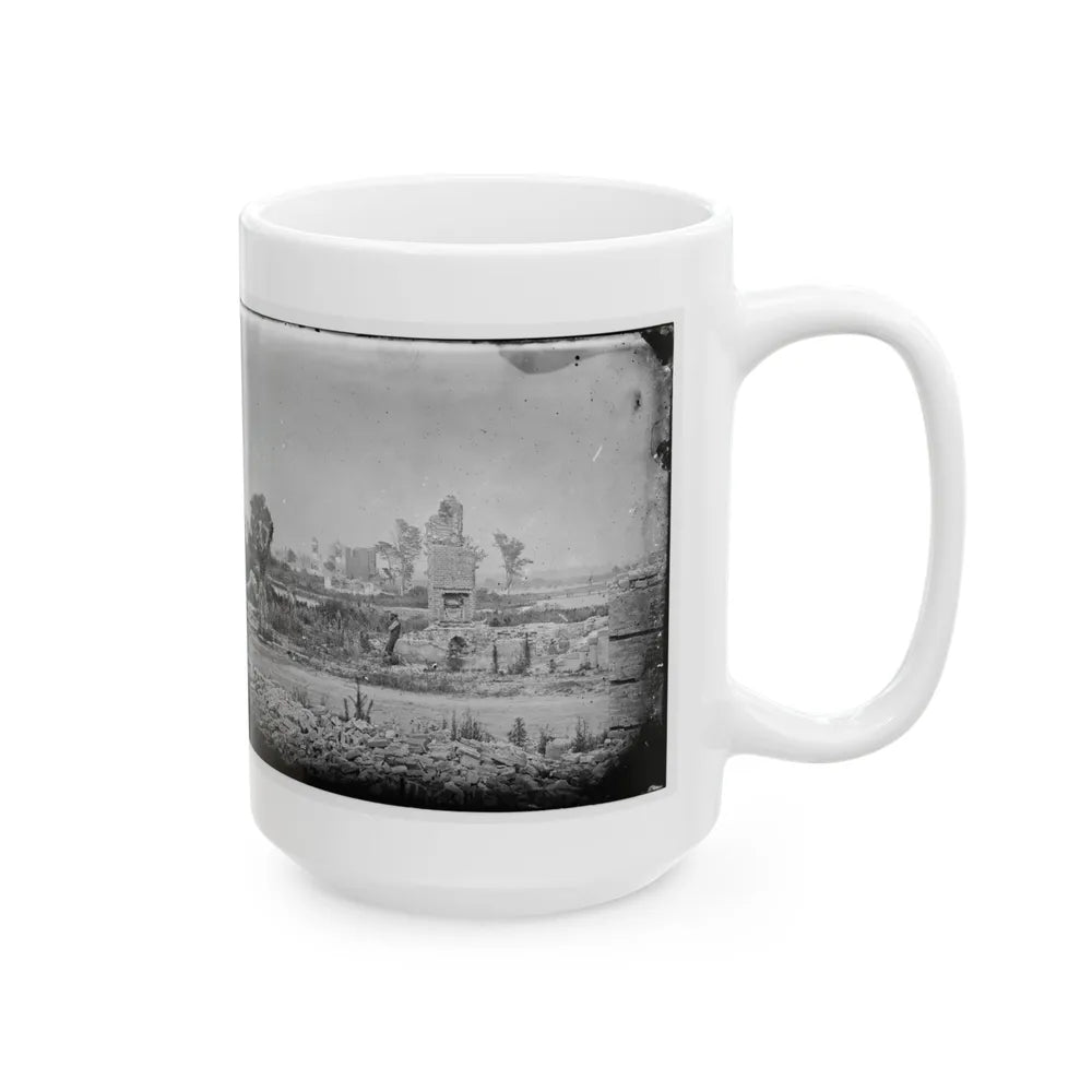 Hampton, Va. Brick Chimneys, Etc., Of Burned Houses (U.S. Civil War) White Coffee Mug-Go Mug Yourself