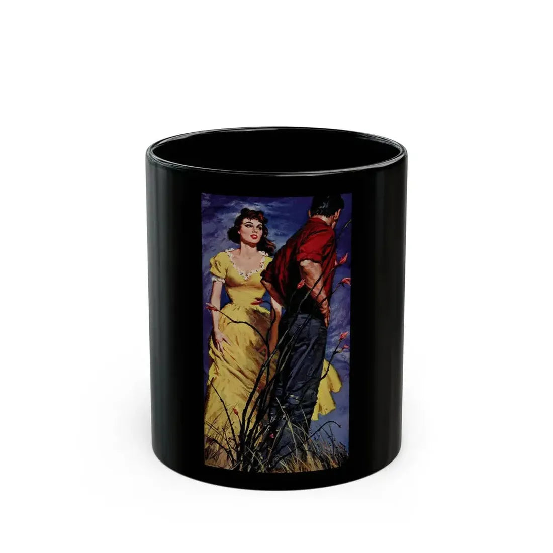Hand Me Down Bride by Irene Wempe, The Saturday Evening Post, October 12, 1957 - Black Coffee Mug 11oz - Go Mug Yourself