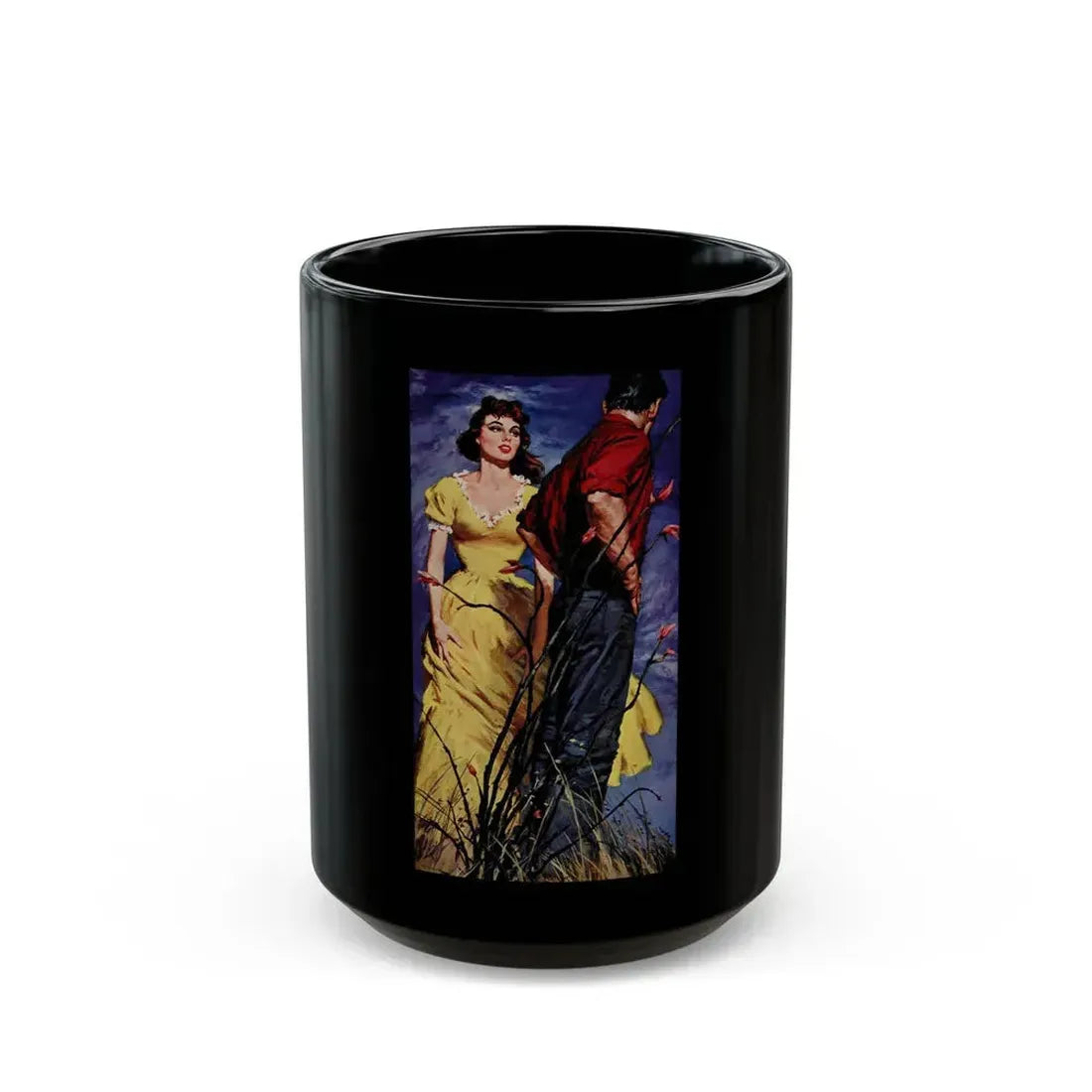 Hand Me Down Bride by Irene Wempe, The Saturday Evening Post, October 12, 1957 - Black Coffee Mug 15oz - Go Mug Yourself