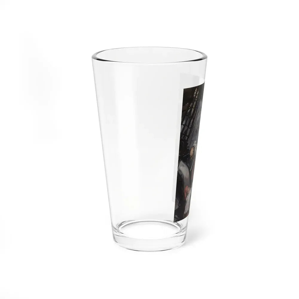 Hand-to-hand fighting on Ship Deck illustration, circa 1910 - Pint Glass 16oz - Go Mug Yourself