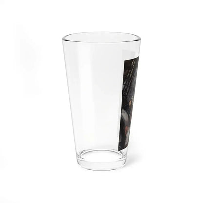 Hand-to-hand fighting on Ship Deck illustration, circa 1910 - Pint Glass 16oz - Go Mug Yourself