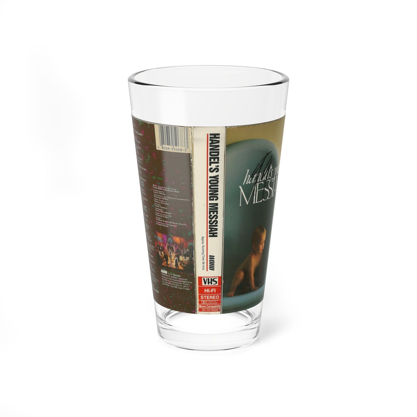 HANDELS YOUNG MESSIAH (VHS COVER) Pint Glass 16oz-16oz-Go Mug Yourself