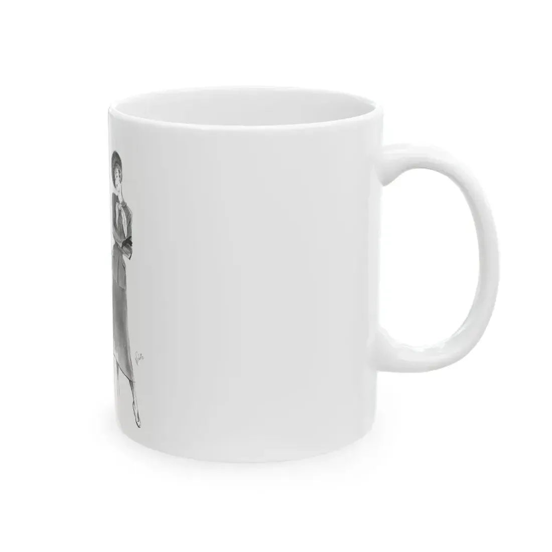 Handmachers fashion illustration (1), 1948 - White Coffee Mug - Go Mug Yourself