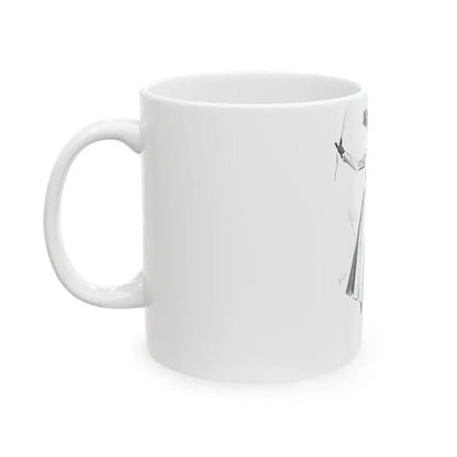 Handmachers fashion illustration (2), 1948 - White Coffee Mug - Go Mug Yourself