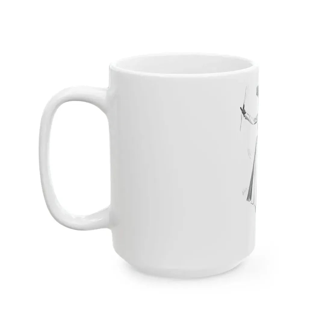 Handmachers fashion illustration (2), 1948 - White Coffee Mug - Go Mug Yourself