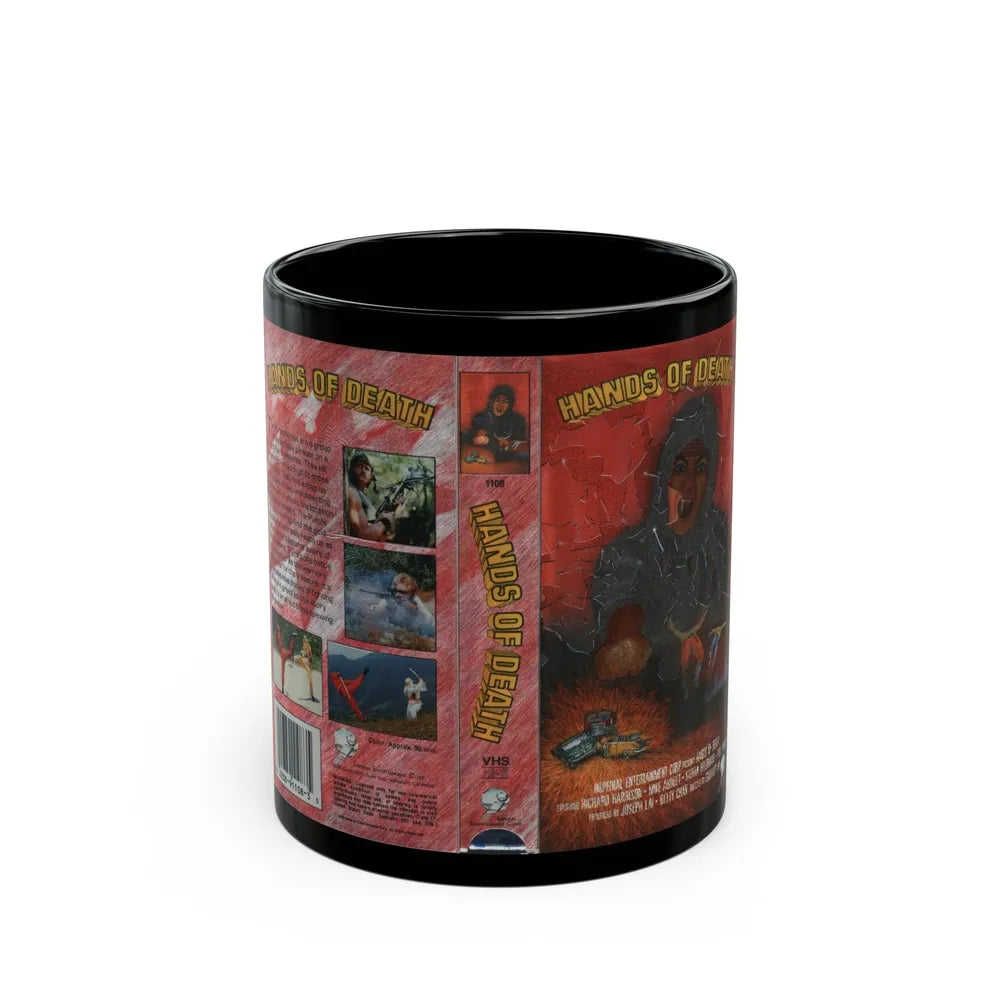 HANDS OF DEATH (VHS COVER) - Black Coffee Mug-11oz-Go Mug Yourself