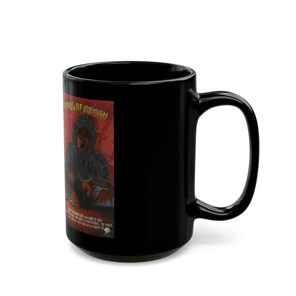 HANDS OF DEATH (VHS COVER) - Black Coffee Mug-Go Mug Yourself