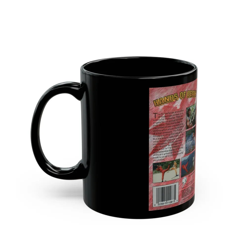 HANDS OF DEATH (VHS COVER) - Black Coffee Mug-Go Mug Yourself