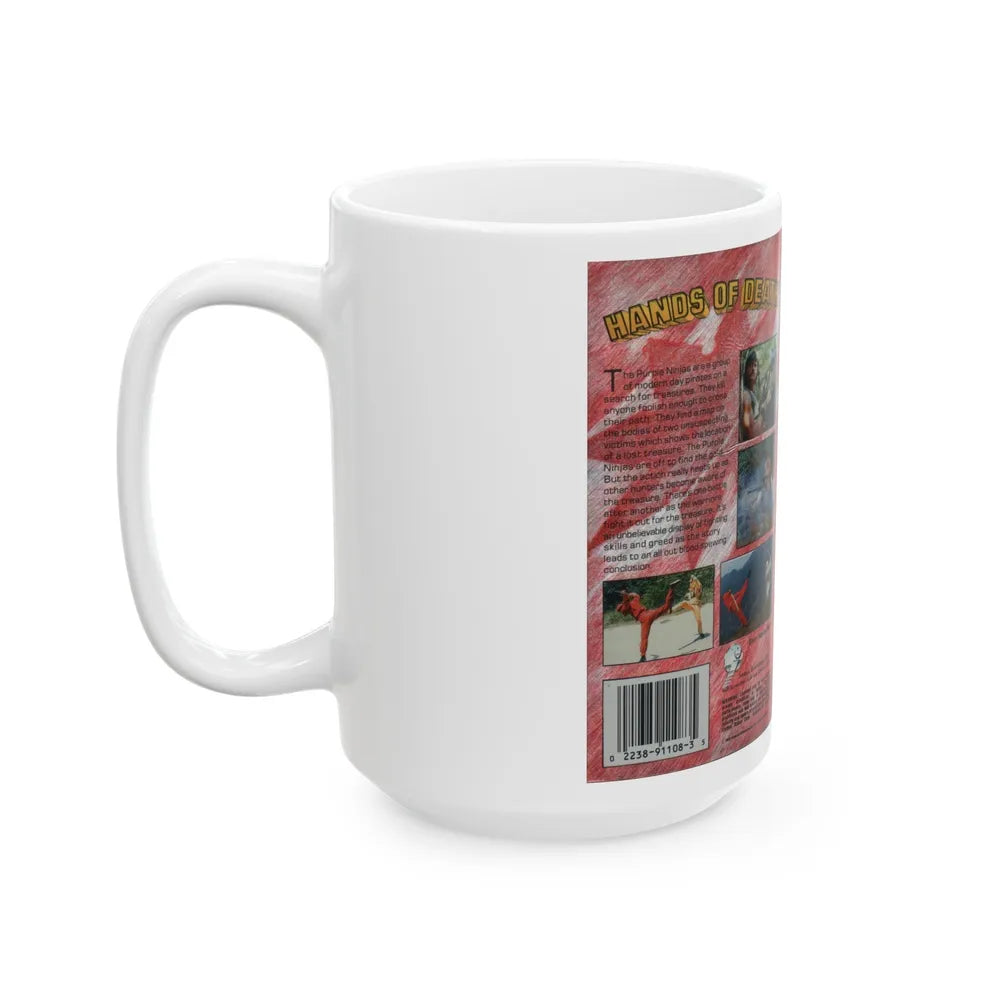 HANDS OF DEATH (VHS COVER) - White Coffee Mug-Go Mug Yourself