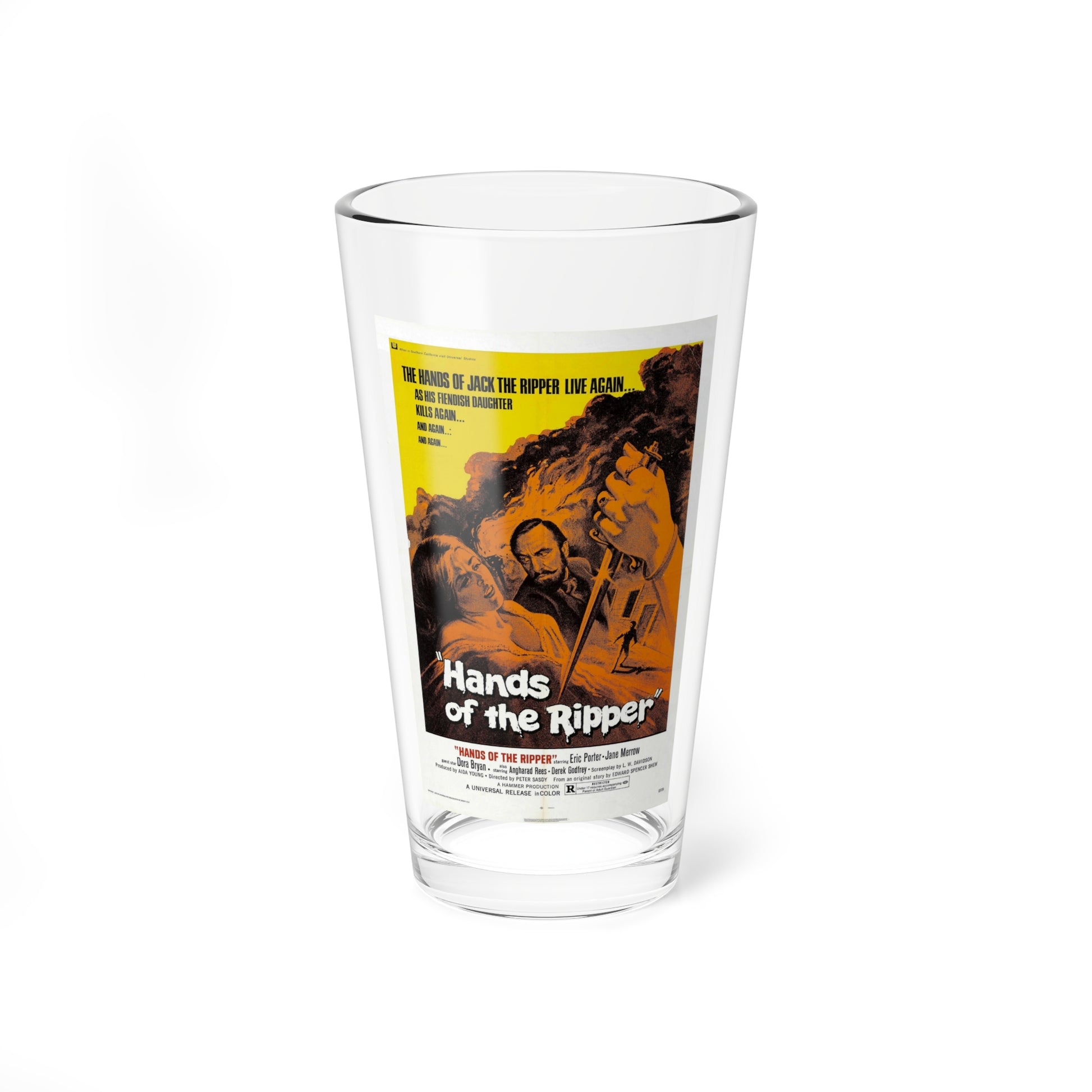 HANDS OF THE RIPPER 1971 Movie Poster - Pint Glass 16oz-16oz-Go Mug Yourself