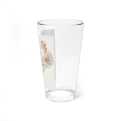 Handsome Man at the Perfume Counter, Hart Schaffner & Marx men's apparel advertisement, 1949 - Pint Glass 16oz - Go Mug Yourself