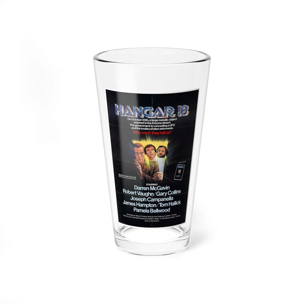 HANGAR 18 1980 Movie Poster - Pint Glass 16oz-16oz-Go Mug Yourself