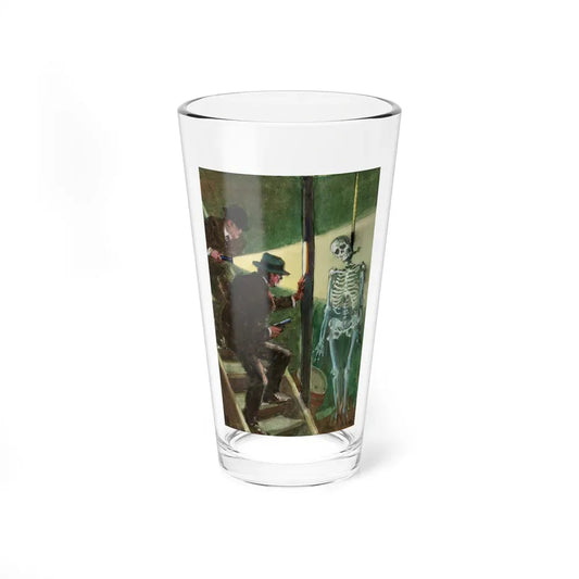 Hanged Skeleton, Pulp Magazine cover (c. 1930s) - Pint Glass 16oz 16oz - Go Mug Yourself