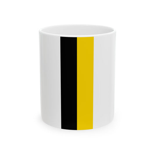 Hanging flag black yellow Bavarian colour (Germany) White Coffee Mug-11oz-Go Mug Yourself