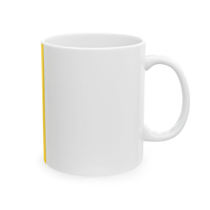 Hanging flag black yellow Bavarian colour (Germany) White Coffee Mug-Go Mug Yourself
