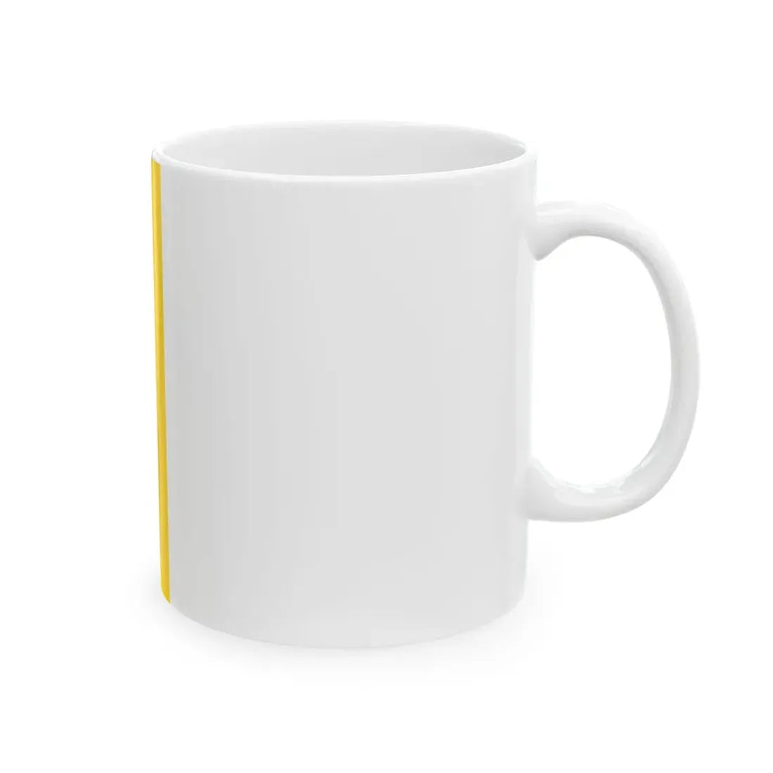 Hanging flag black yellow Bavarian colour (Germany) White Coffee Mug - Go Mug Yourself