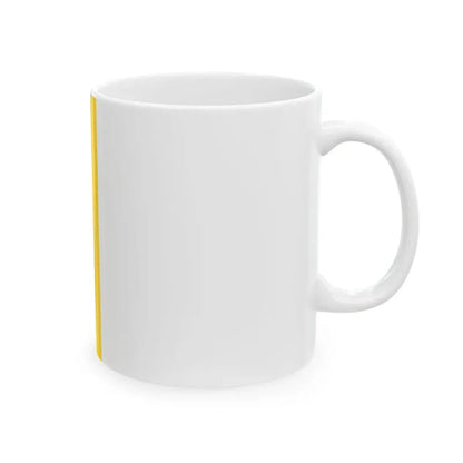 Hanging flag black yellow Bavarian colour (Germany) White Coffee Mug - Go Mug Yourself