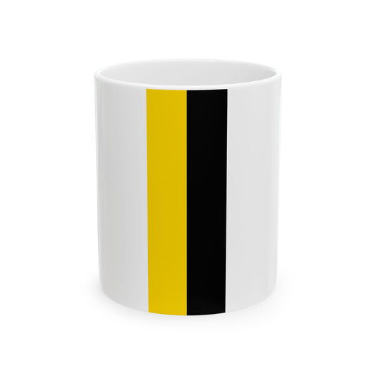 Hanging flag yellow black Bavarian colour (Germany) White Coffee Mug-11oz-Go Mug Yourself