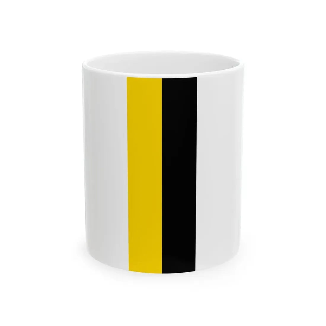 Hanging flag yellow black Bavarian colour (Germany) White Coffee Mug 11oz - Go Mug Yourself