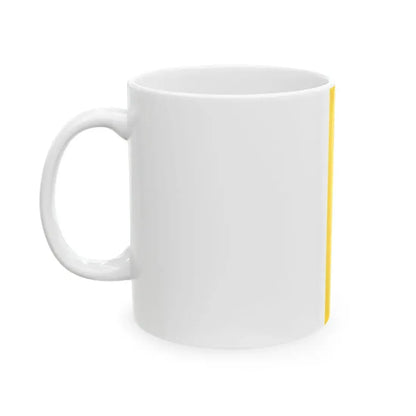 Hanging flag yellow black Bavarian colour (Germany) White Coffee Mug - Go Mug Yourself