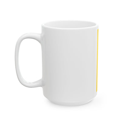 Hanging flag yellow black Bavarian colour (Germany) White Coffee Mug-Go Mug Yourself
